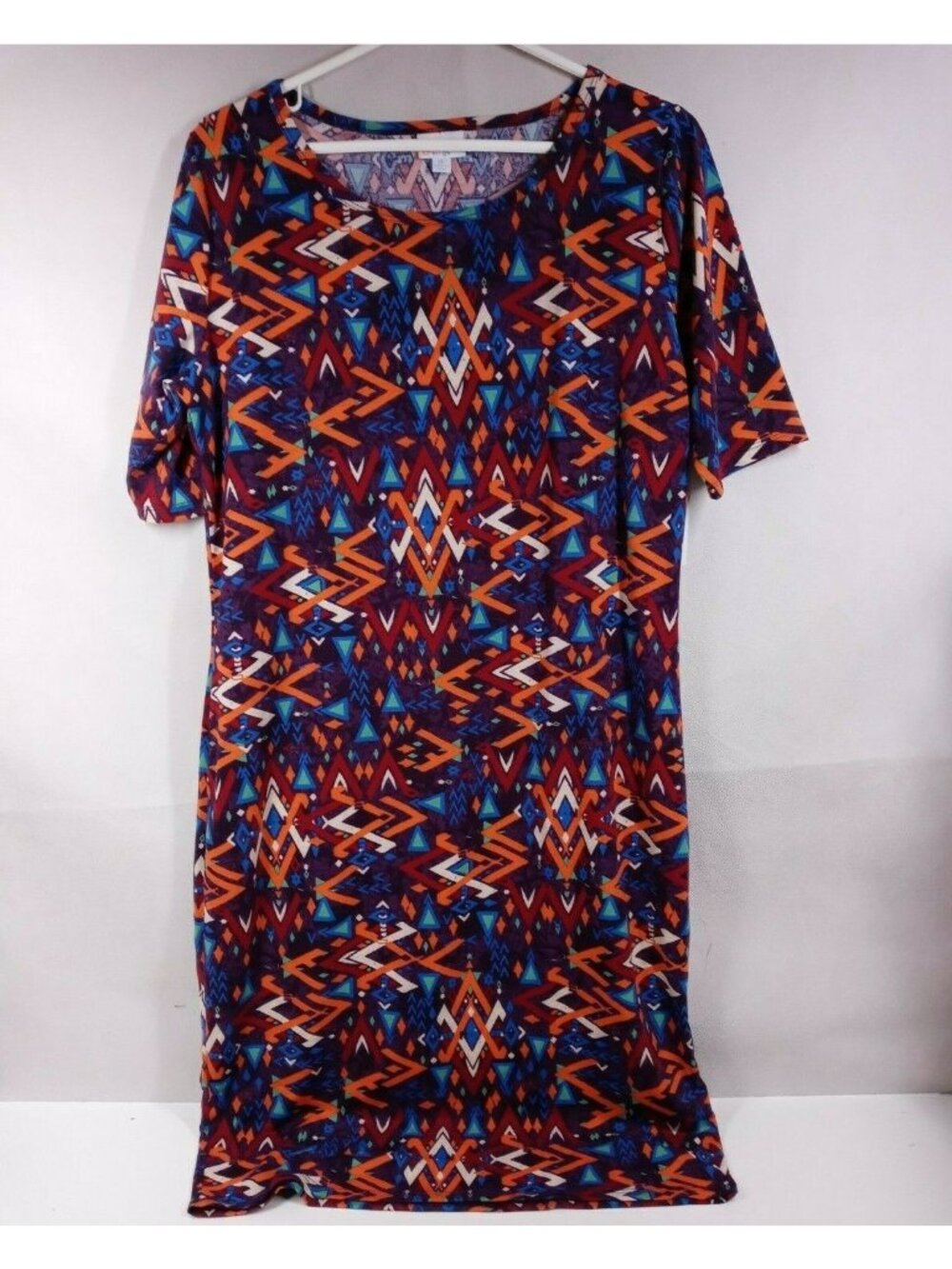 NWT LuLaRoe Julia Pencil Dress Colorful With Geometric Designs Size XL